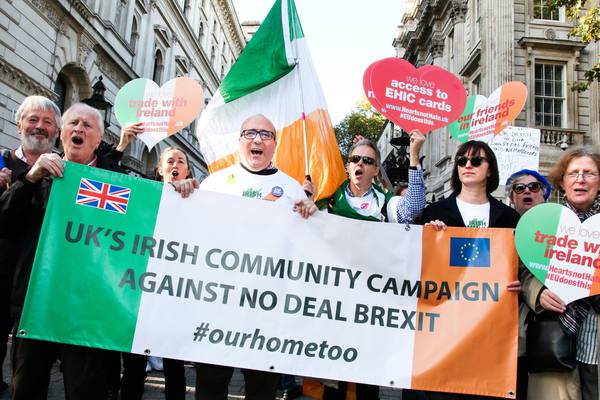 Britain’s Irish community raises its voice at Brexit protest