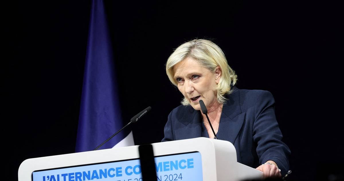 Les projections montrent que le Parti national d’extrême droite est en tête au premier tour des élections législatives françaises.