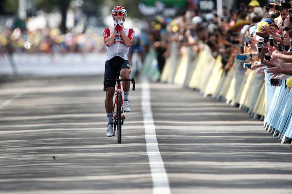 Tour de France: De Gendt takes stage eight as Thomas survives crash