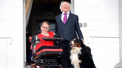 Activist Joanne O’Riordan celebrates 18th birthday with President at Áras an Uachtaráin