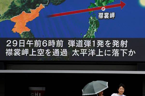 Tensions flare after North Korean missile test over Japan