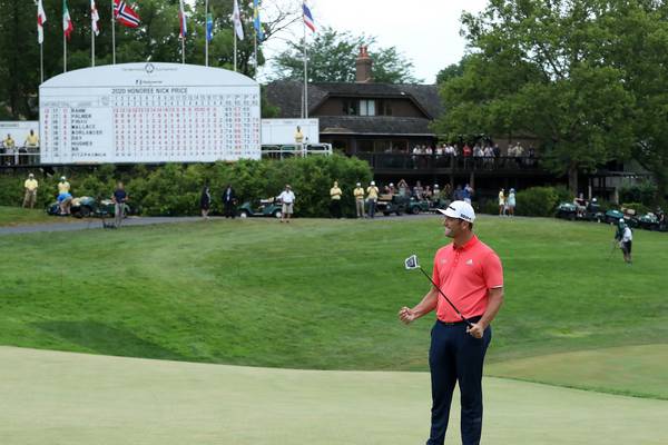 Jon Rahm overcomes nerves and penalty to win Memorial
