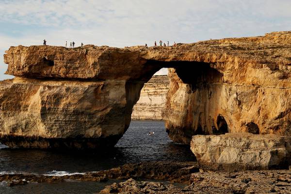 Malta’s famous Azure Window collapses into the sea