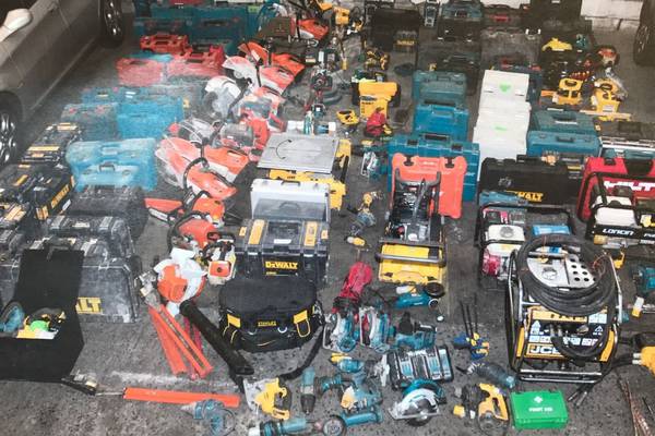 Two arrested in Dublin as power tools worth €50,000 seized