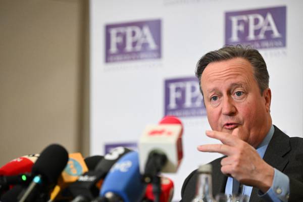 Cameron suggests Ukraine can use British weapons to strike troops inside Russia