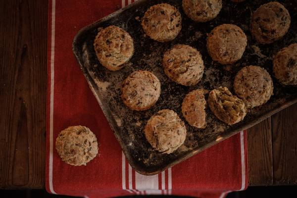 Dulse and cheese scones
