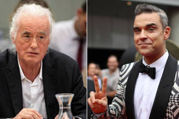 Jimmy Page delays Robbie Williams’s underground swimming pool