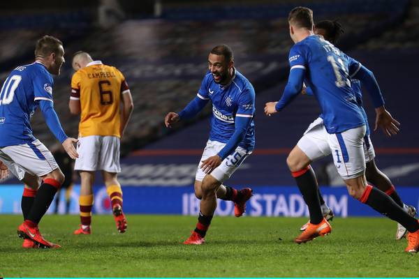 Rangers come back against Motherwell to move 16 points clear at the top