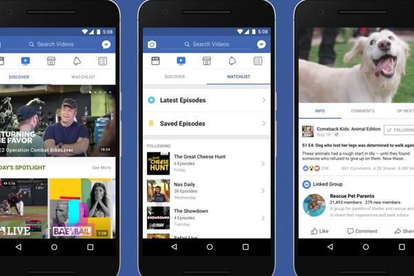 Facebook takes on YouTube with Watch video platform