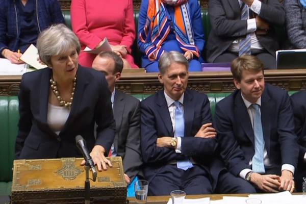 Defiant May sets out four backstop solutions – with room to manoeuvre