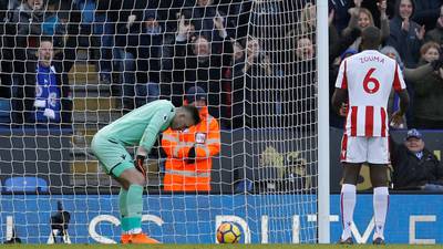 Jack Butland’s howler costs Stoke two points at Leicester