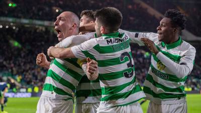 Scott Brown’s added-time goal helps Celtic open up gap on Rangers