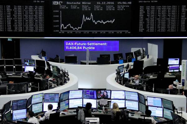 European stocks fell, halting two straight weeks of gains