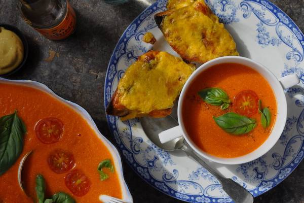 There's eating and drinking in this soup with Welsh Rarebit