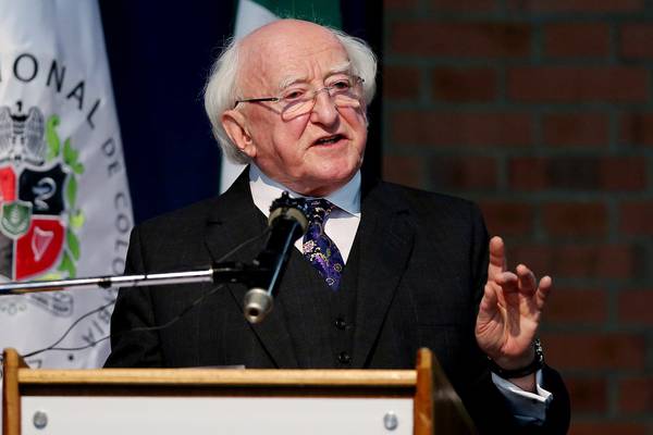 Higgins reiterates support for Colombia’s peace process