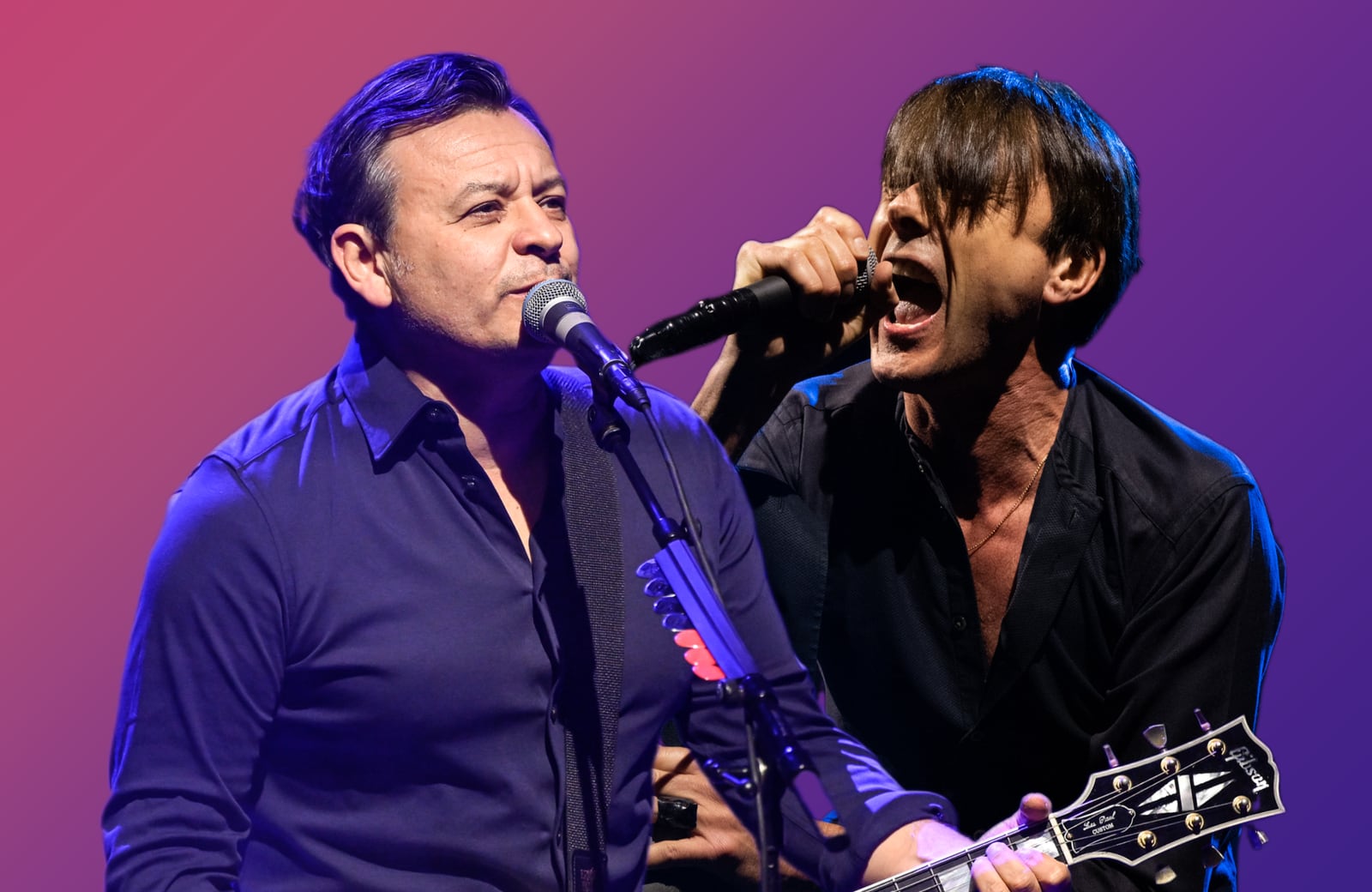 James Dean Bradfield of the Manic Street Preachers and and Brett Anderson of Suede