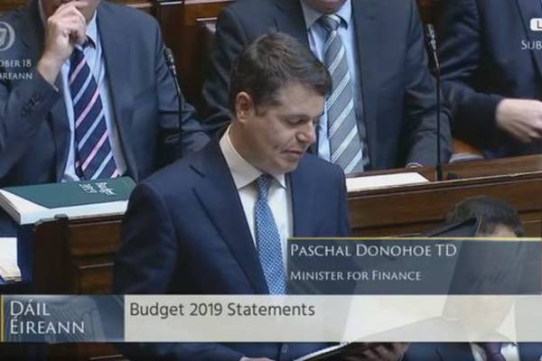 Budget 2019: The full text of Paschal Donohoe’s speech