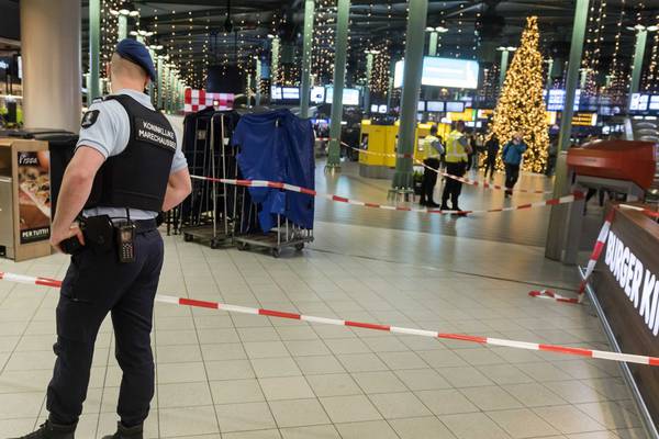 Schiphol airport: Man with a knife shot by police