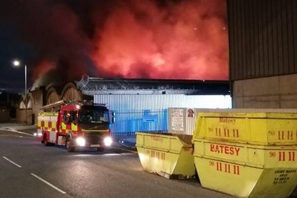Fire at Belfast recycling plant believed to have been started deliberately