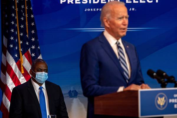 Biden defends choice of Lloyd Austin to lead the Pentagon
