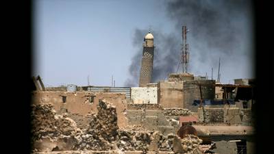 Shock and anger in Mosul after Isis destroys historic mosque