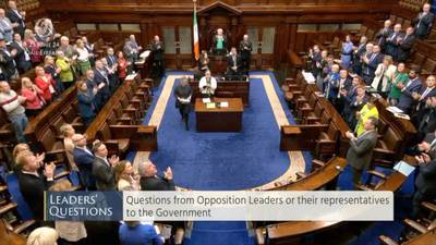 Natasha O'Brien receives standing ovation in Dáil Éireann