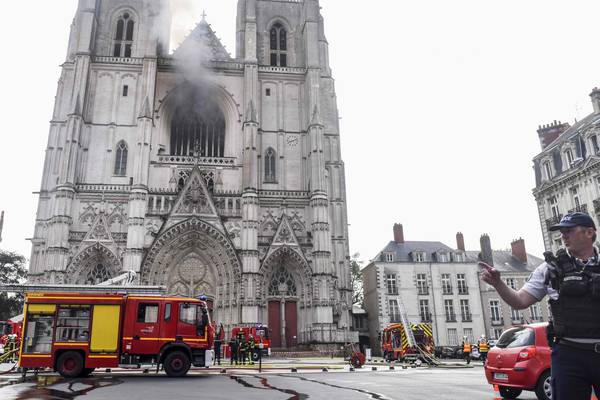 Major fire in 15th-century French cathedral being treated as criminal act