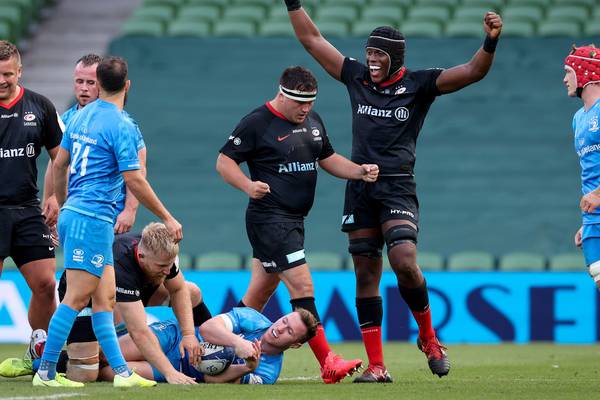 Saracens’ emphatic opening salvo enough to keep Leinster at bay