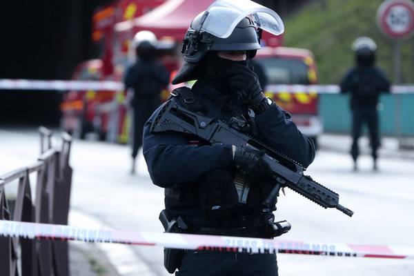Assailant shot dead by French police after knife attack near Paris