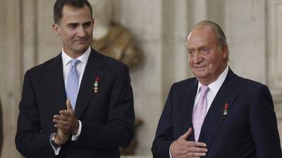 Former Spanish king returns from self-exile for visit after financial scandal