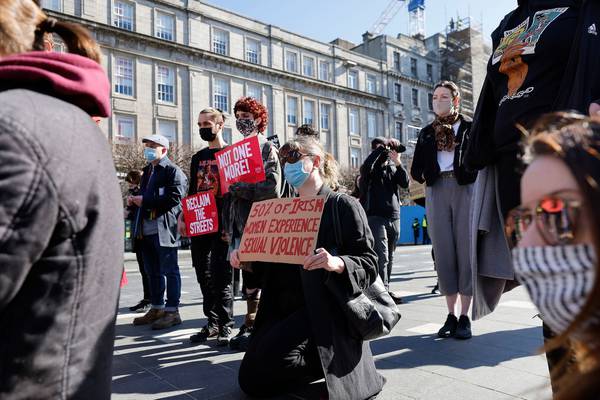 Protest in Dublin against gender-based violence