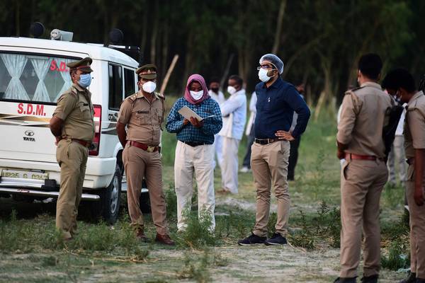 Covid-19: Police in India patrol river bank to stop dumping of corpses