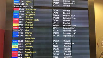 Chaos at London Gatwick airport as drones delay hundreds of flights