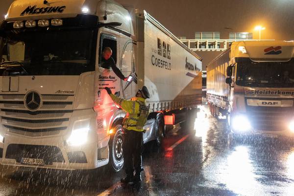 France agrees to reopen borders with UK to lorry drivers testing negative for Covid-19
