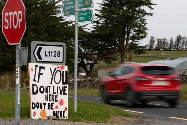 Threatening posters in Co Clare tell holiday home owners to ‘f**k off’
