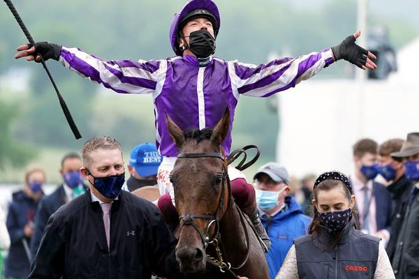 Aidan O’Brien’s Snowfall skates home to take Oaks by record 16 lengths