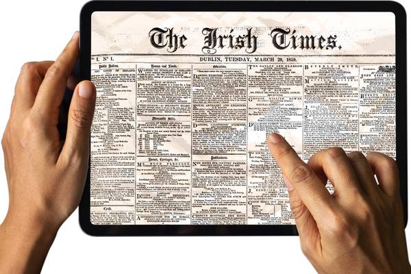 Search reproductions of The Irish Times from 1859 to the present day for ""