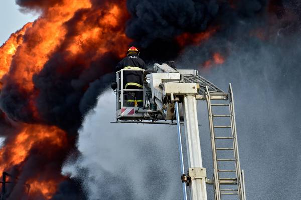 Firefighters extinguish large blaze at Lebanese oil storage facility