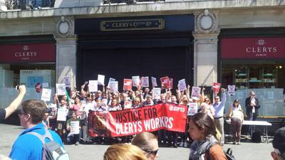 Over 12,000 people sign petition for Clerys workers