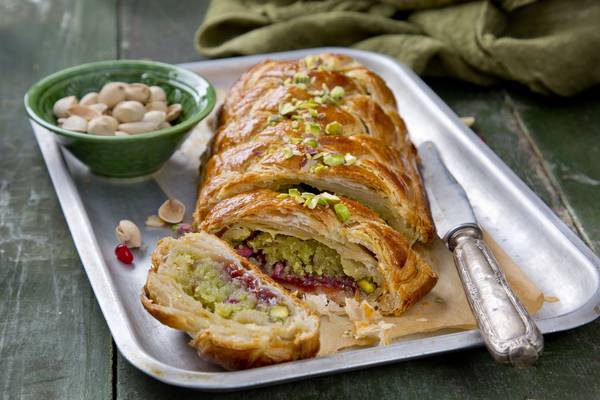 Pistachio Bakewell plait: a great take on the classic tart