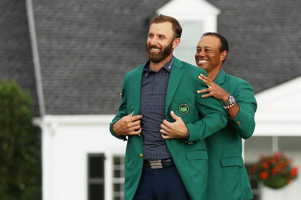 US Masters: Dustin Johnson shatters scoring record to win green jacket