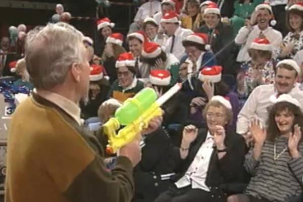 I was too young to appreciate Gay Byrne but he was a mean shot with a water pistol