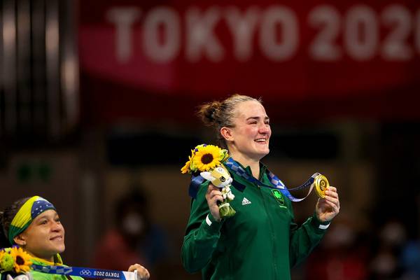 Kellie Harrington follows in Katie Taylor’s footsteps to join Ireland’s gold medal club