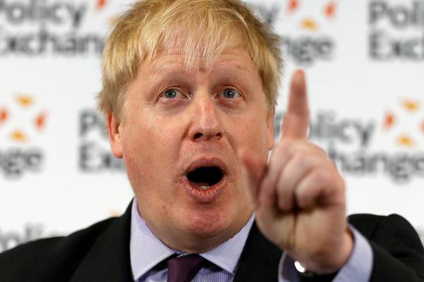 Boris Johnson calls on British government to abandon backstop for Border