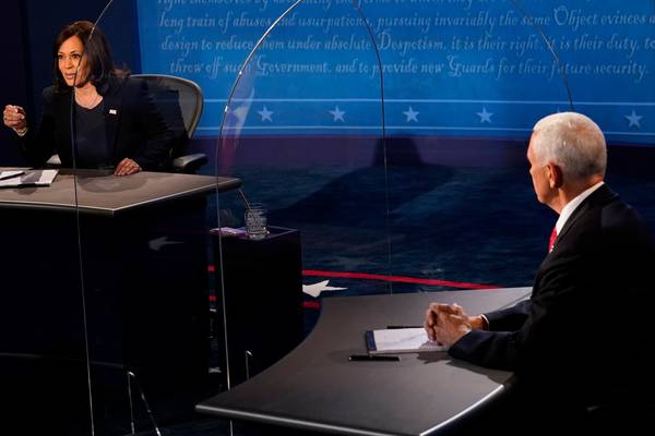 Harris and Pence clash on coronavirus but civility breaks out in US vice-presidential debate