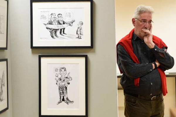 Exhibition of satirical cartoonist Martyn Turner’s work launched in Dublin