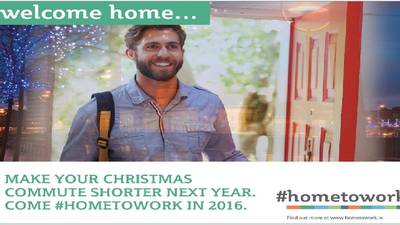 Poster campaign to ask emigrants to come #HomeToWork