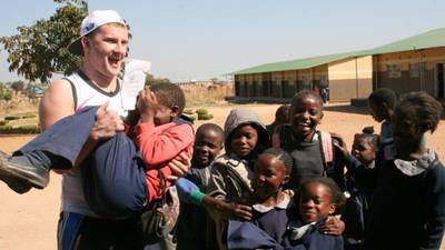 Ciarán Kilkenny visits projects helping young people in Zambia