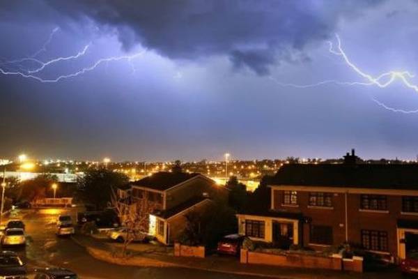 Status yellow thunder warning issued for the whole country