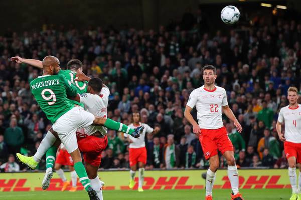 McGoldrick opens account as Ireland bank late point against Swiss